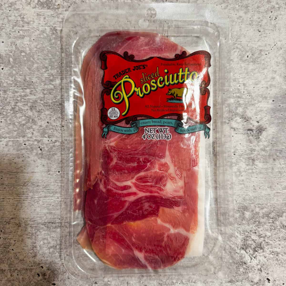 sliced prosciutto package