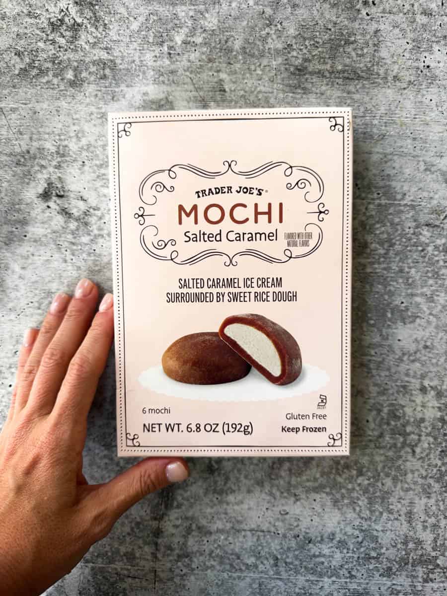 trader joe's salted caramel mochi