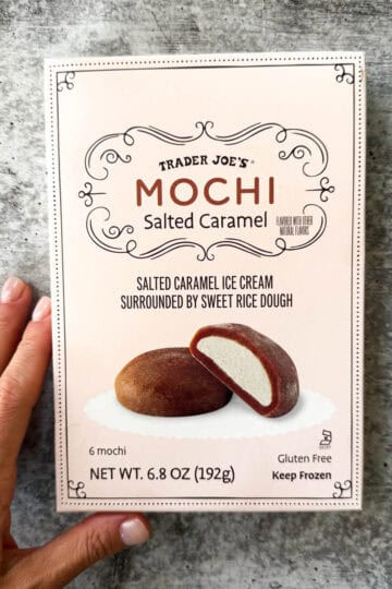 trade joe's mochi with salted caramel