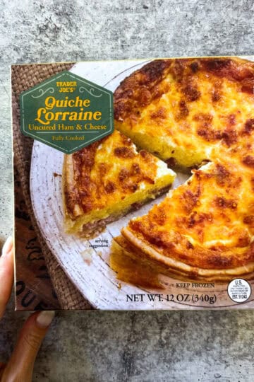Quiche Lorraine with ham and cheese, Trader Joe's, fully cooked, 12 oz.